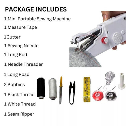 Handy Stitch Mini Portable Smart Electric Tailor Stitch Hand-Held Sewing Machine for Home & Travel with Accessories Included