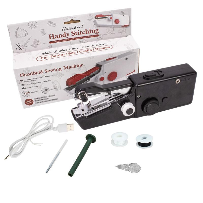 Handy Stitch Mini Portable Smart Electric Tailor Stitch Hand-Held Sewing Machine for Home & Travel with Accessories Included