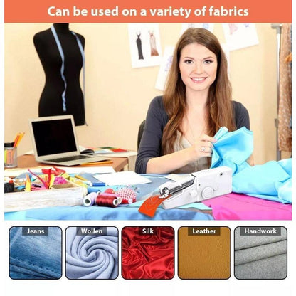 Handy Stitch Mini Portable Smart Electric Tailor Stitch Hand-Held Sewing Machine for Home & Travel with Accessories Included